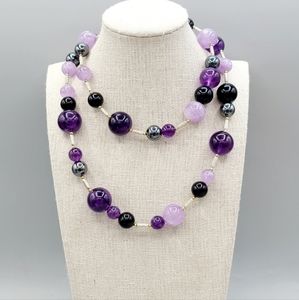 David Yurman Popcorn Bead Station Necklace With Gold